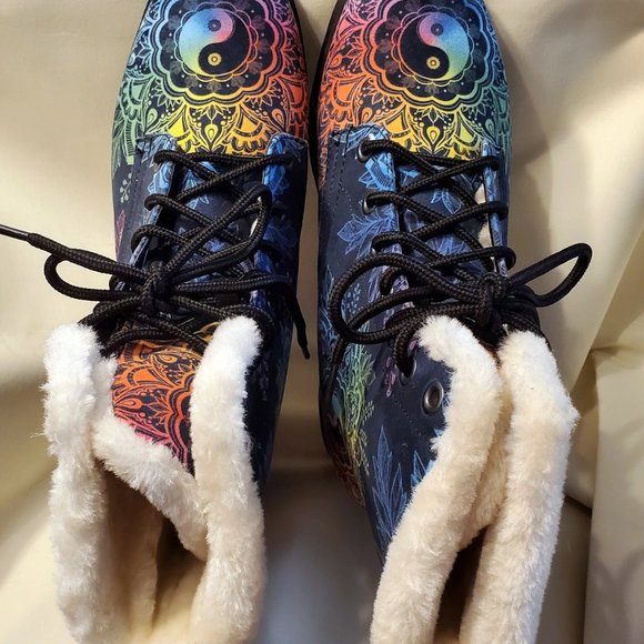 Yes We Vibe Shoes Yes We Vibe Lined Boots Colorful Yin Yang Poshmark Yes We Vibe Shoes Yes We Vibe Lined Boots Colorful Yin Yang Poshmark